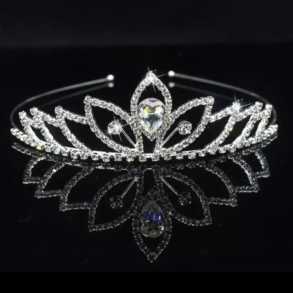 🌟 Rhinestone Crown Headband Wedding Party Bridal Tiara